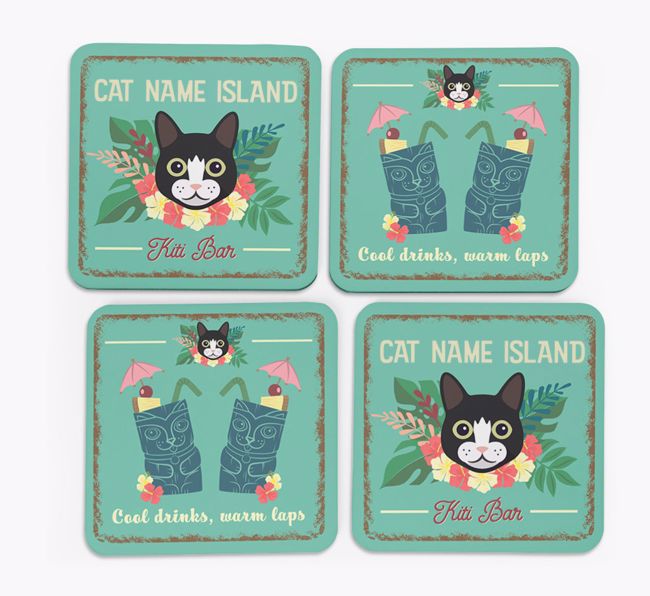 Tiki Bar: Personalised {breedCommonName} Coasters